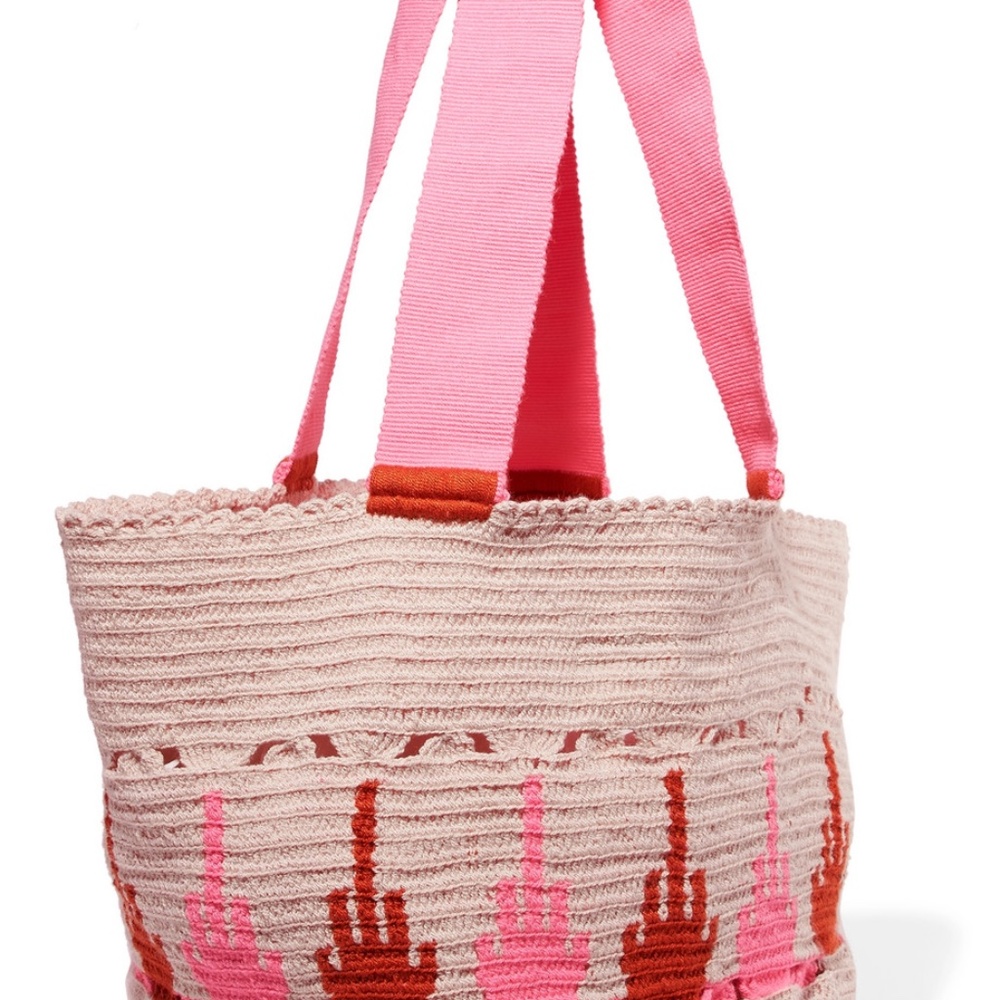 $500 NWOT SOPHIE ANDERSON Hoyas Woven Crochet Tote Bag Beach Shopping Hobo Large - Picture 3 of 5